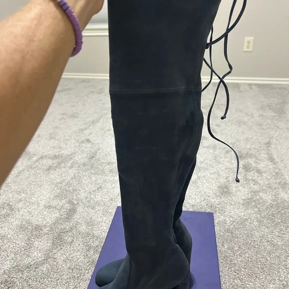 Elegant Charcoal Over-the-Knee Boots
